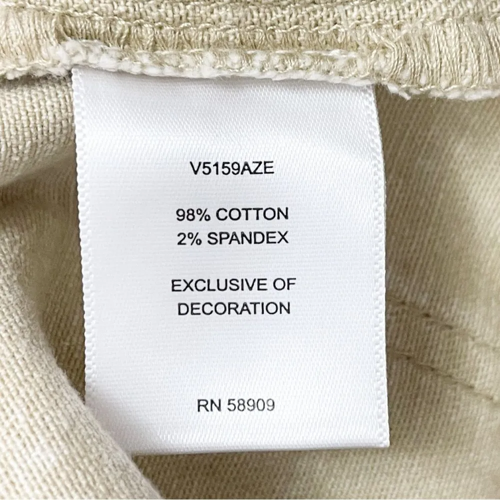 NWT Chelsea & Violet Flare Jeans Size 26 Embroidered Floral Beige Boho High Rise - Image 12