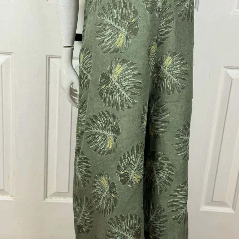 Camille à CO Green Leaf Print Jumpsuit Size CL. C33 - Image 5