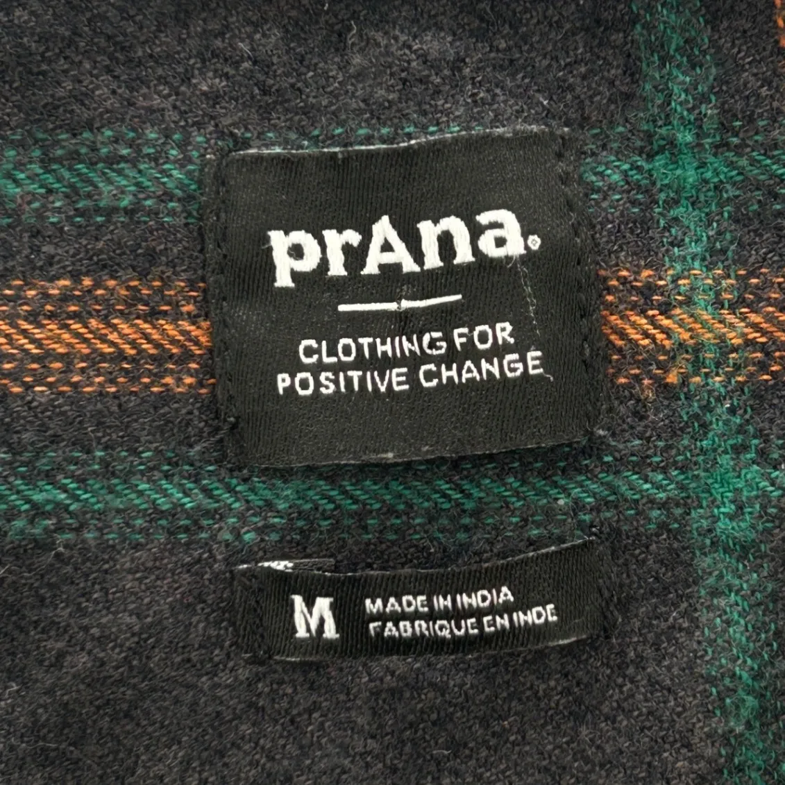 prAna Women's Organic Cotton Plaid Flannel Shirt Dress Long Sleeve Size Medium - Image 4