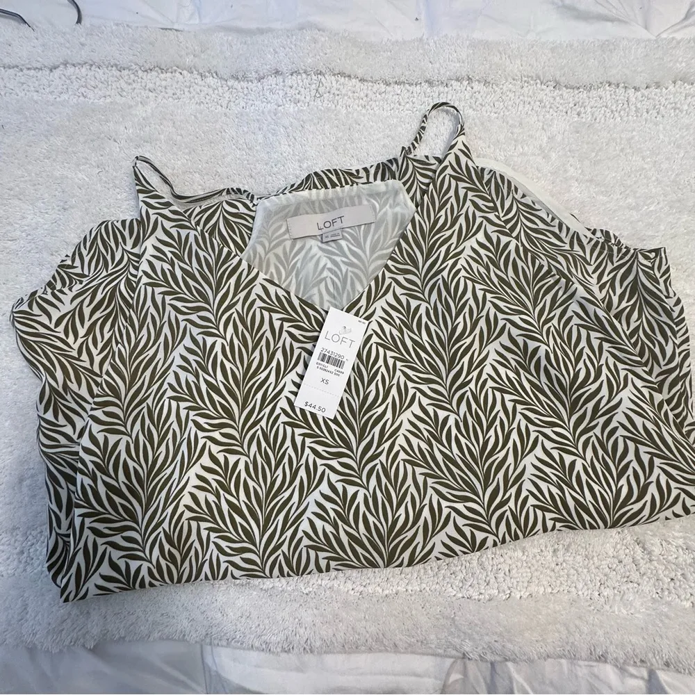 LOFT Wild Fern Strappy Cami Tank Top NWT XS - Image 8
