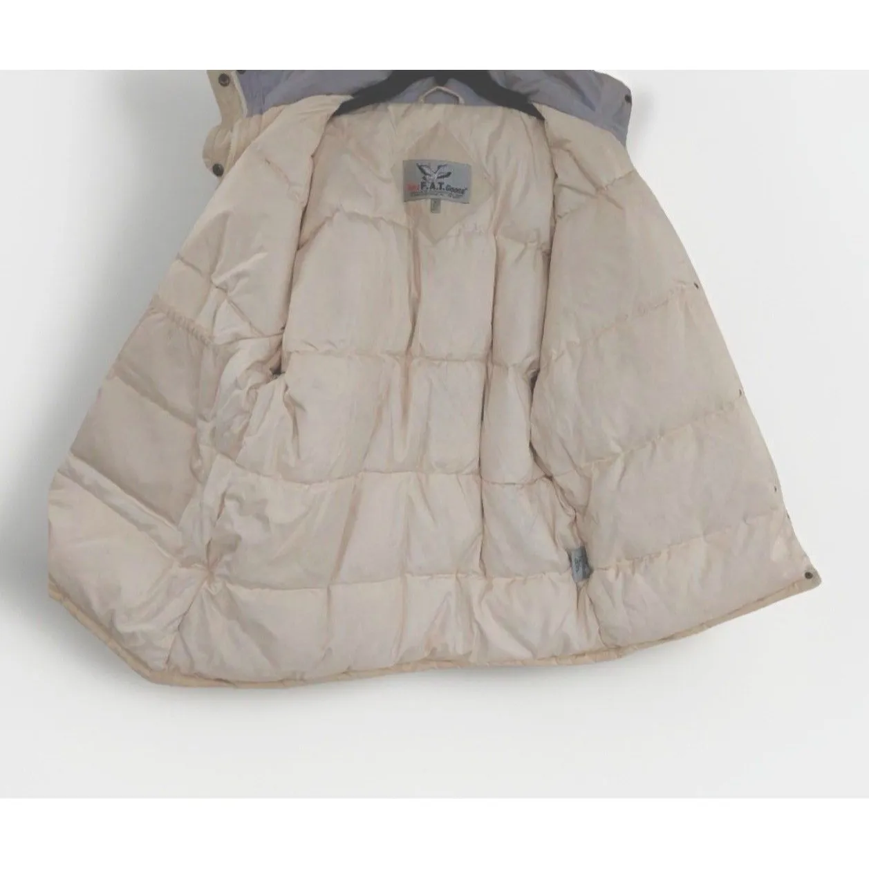 Triple Fat Goose Women Cream Bomber Down Puffer Jacket Size XL Thick Warm Puffy - Image 9