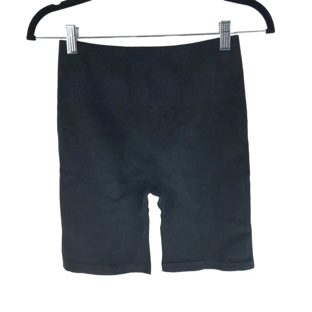 Everlane The Seamless Bike Short Athletic Ribbed Stretch Black XS/S - Image 4