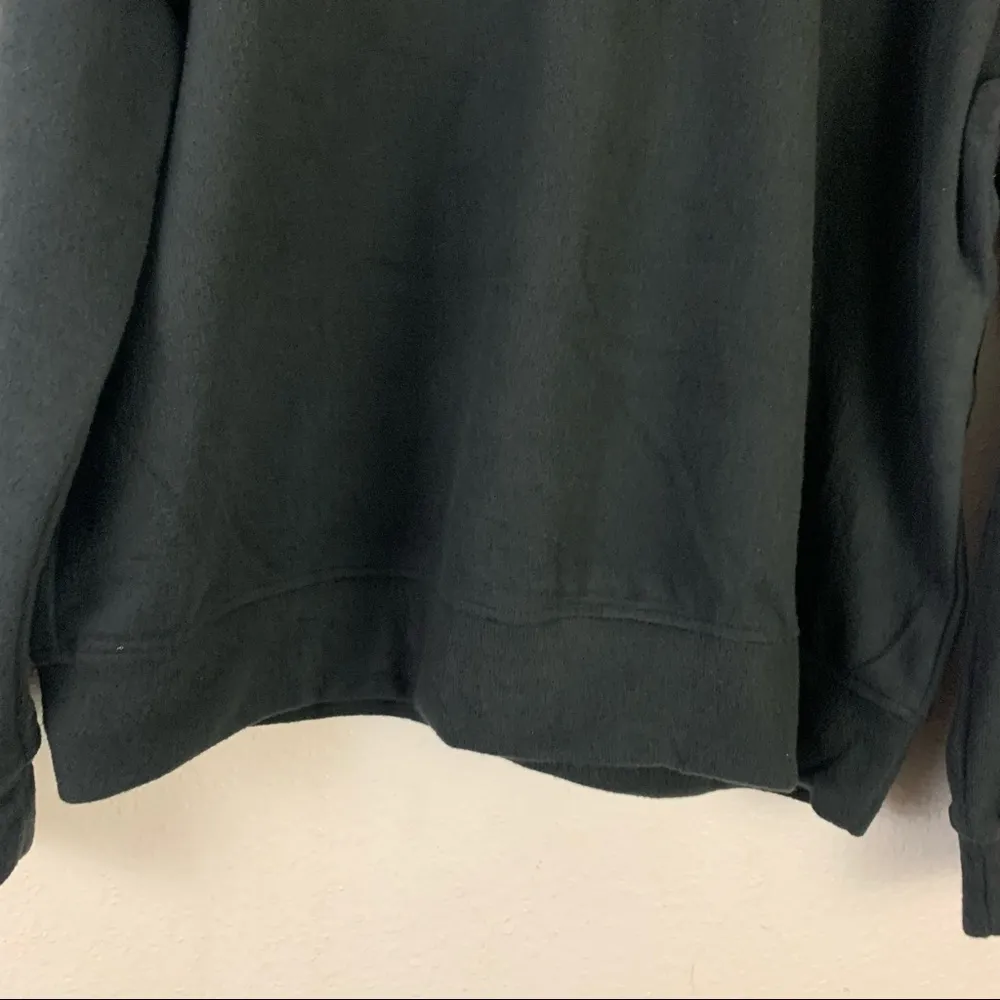 Cozy sweater ruffle rhinestone shoulders women’s Size Large Black - Image 3