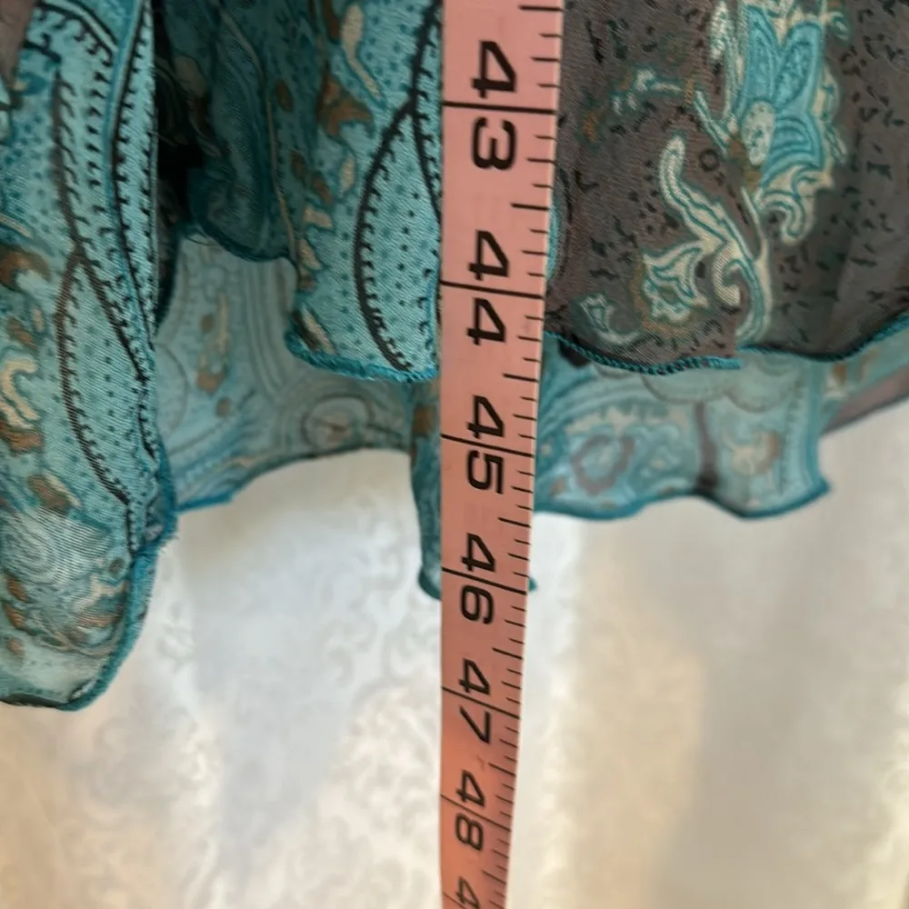 AMI CHIFFON DRESS Sz: M Blue Size M - Image 13