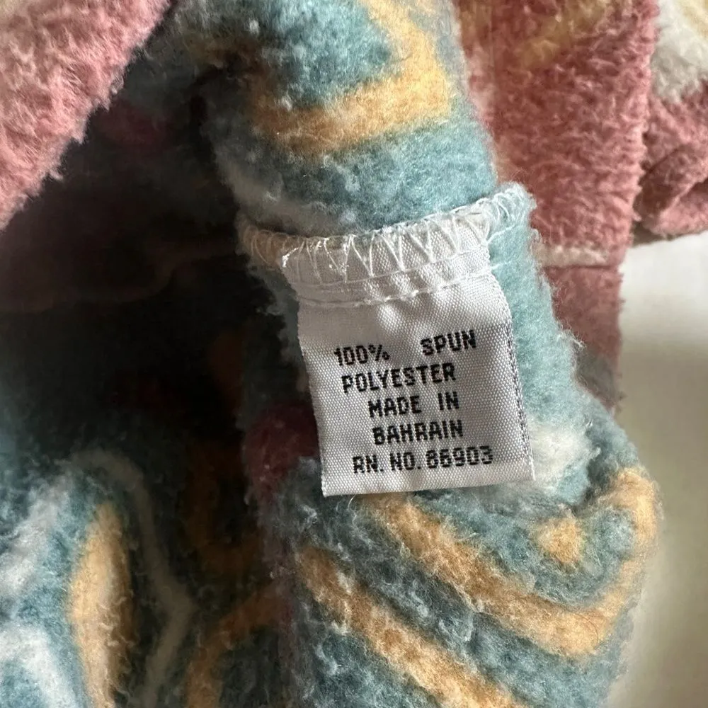 Vintage 80s/90s G4000 Southwestern Aztec Fleece Geometric Zip Up Jacket Pink - Image 10