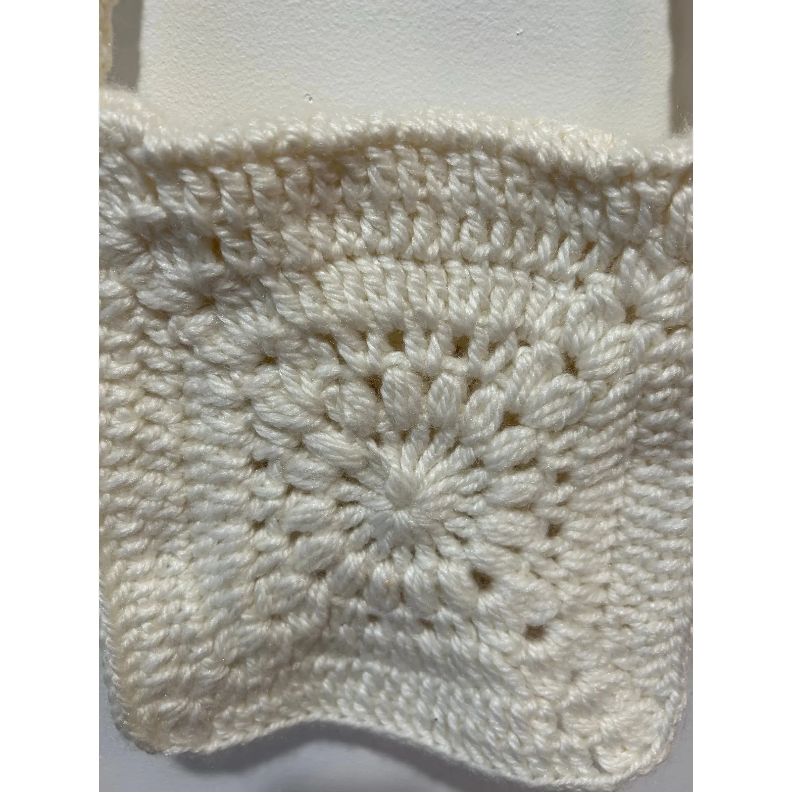 Crochet bag handmade white purse long strap crossbody boho - Image 3
