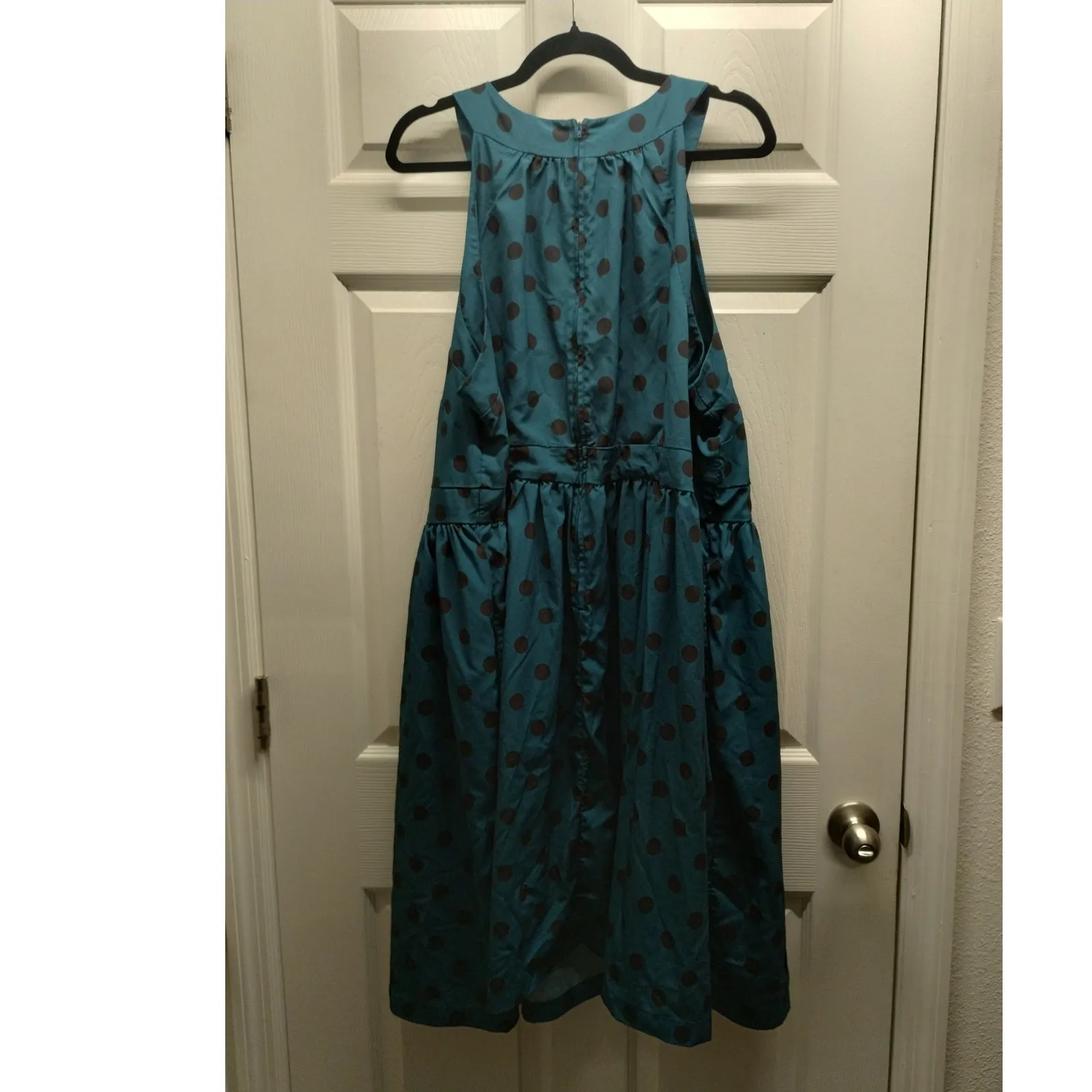 Fervour Modcloth Size 4X Green Black Polka Dot Retro Pin - Image 3