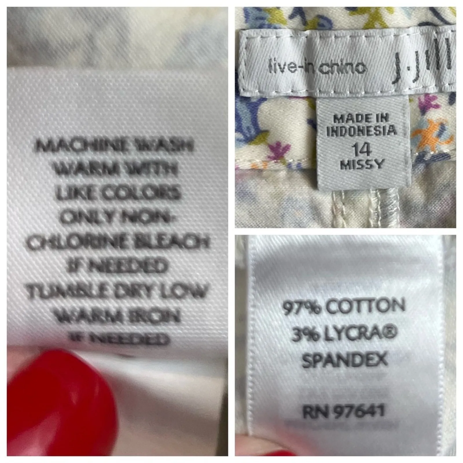 J. Jill Skirt Cream Blue Multi Floral Live - Image 10