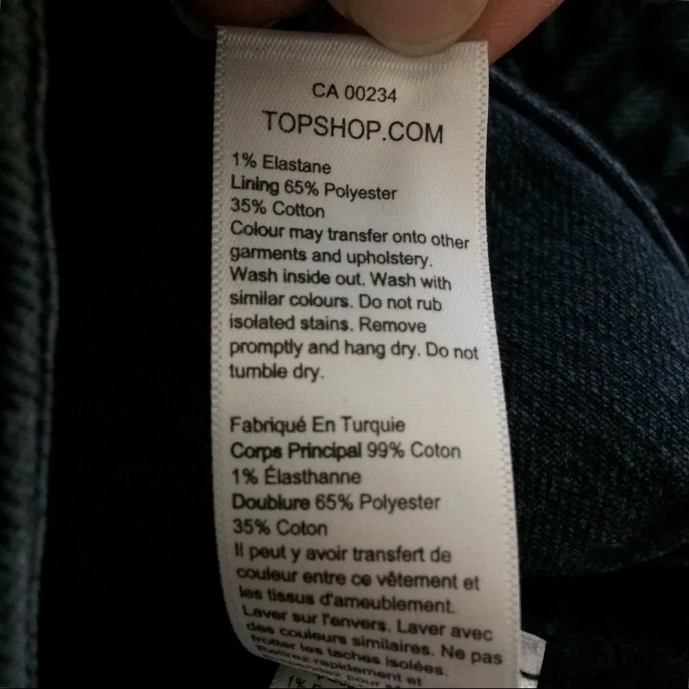 Topshop Raw Hem Crop Straight Leg Jeans In Blue Black - Image 8