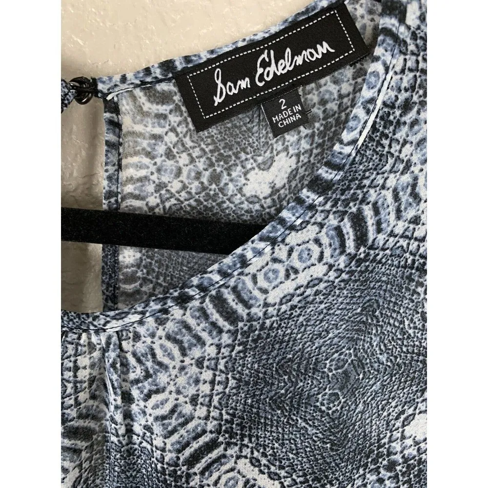 Sam Edelman Geometric Printed Tie Sleeve Dress - Image 5