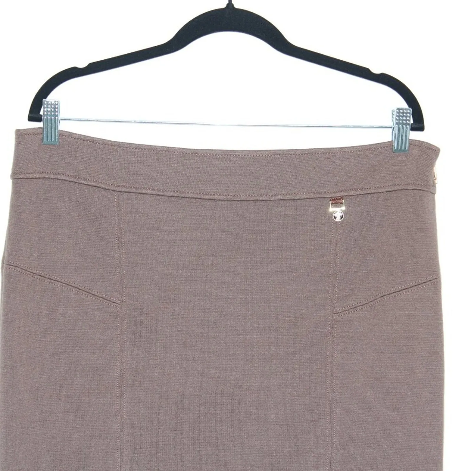 Tory Burch Brown Knit Pencil Skirt Knee Length Skirt Size XL - Image 3