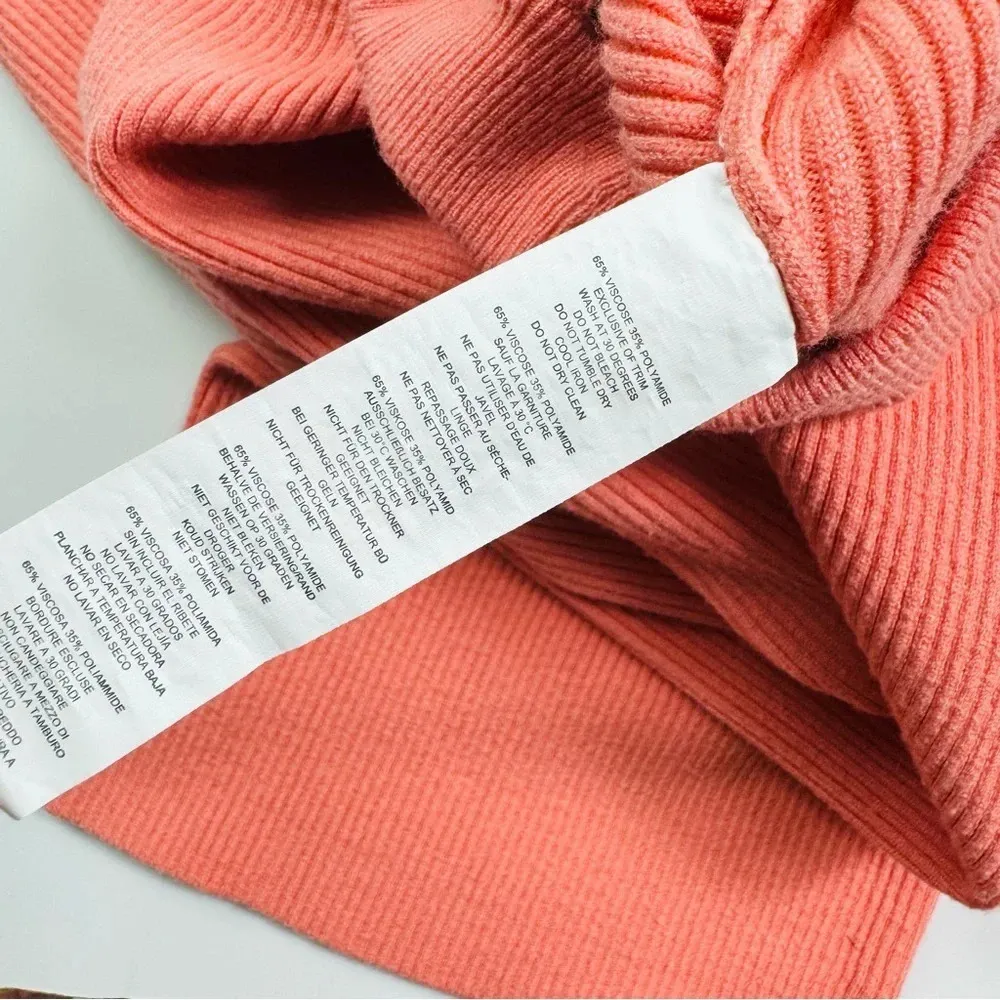 Nasty Gal Ribbed‎ Knit High Waisted Wide Leg Pants Size Small - Image 10