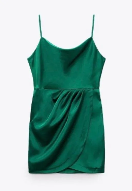 Emerald Green Mini Dress - Image 5