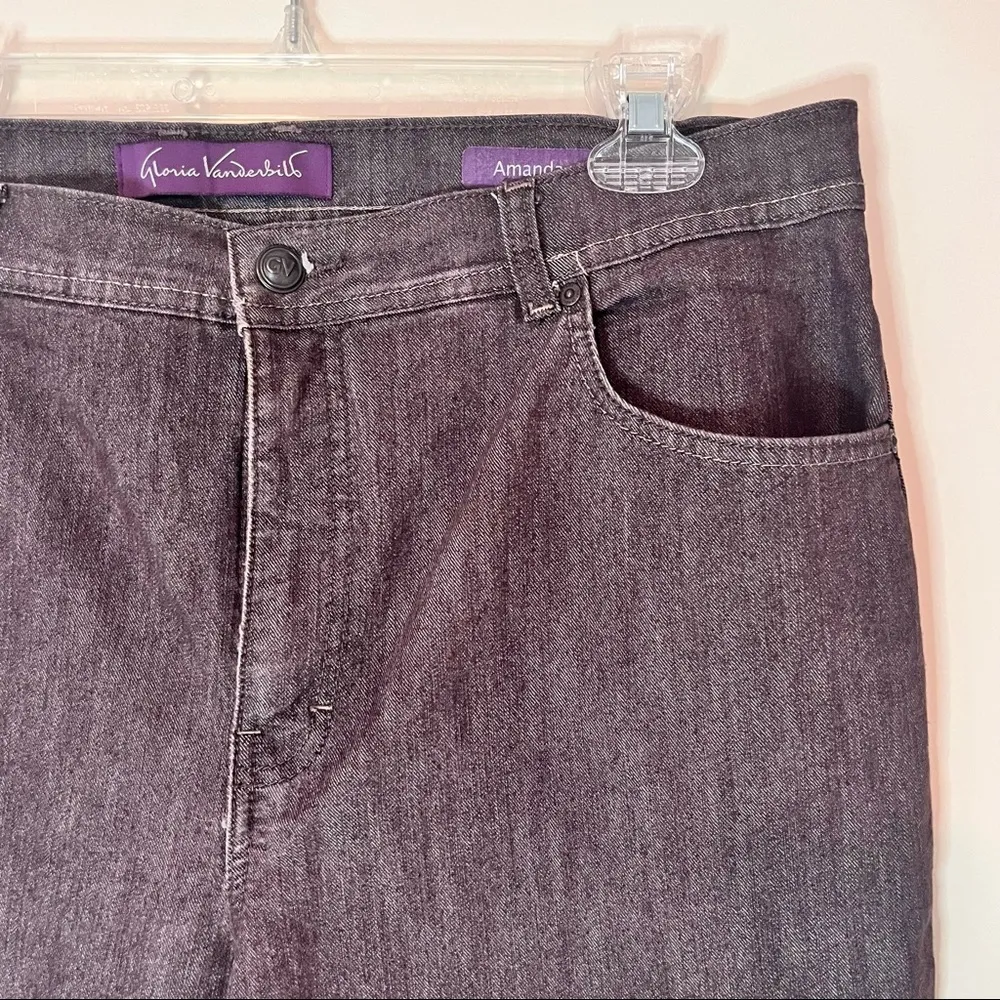 Gloria Vanderbilt “Amanda” Jeans Dark Denim Plus Size 16 - Image 2