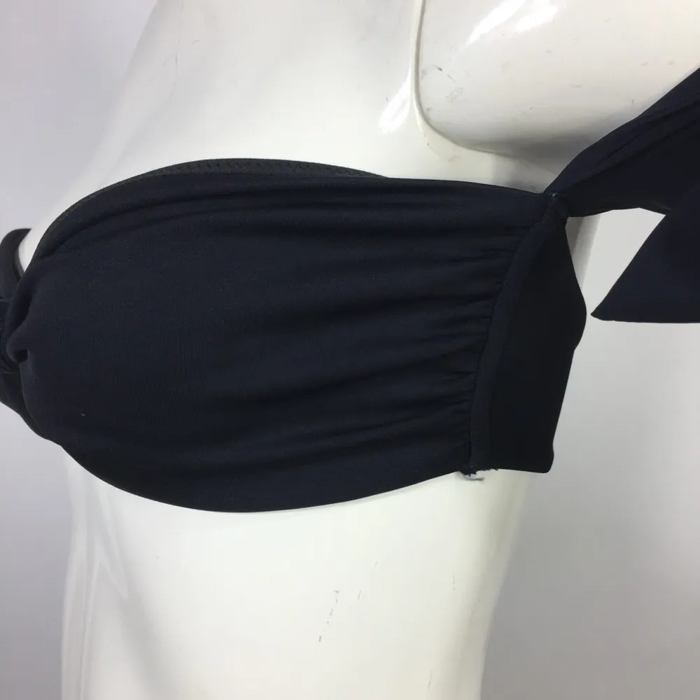 Kendall + Kylie Tie Sleeve Bikini Top Size S Black - Image 16