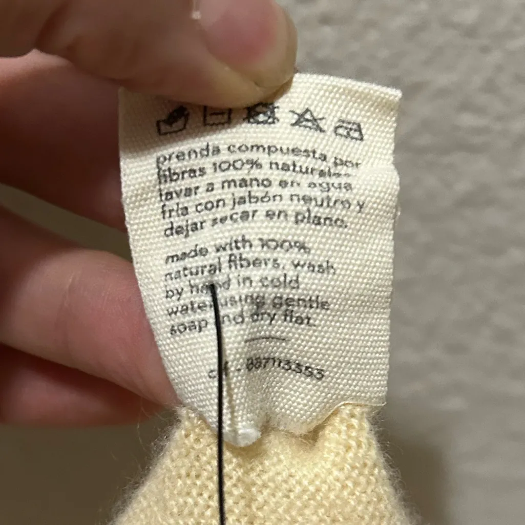 Babaa 100% Italian Cashmere Trousers One Size Best For Large Pale Yellow - Image 8