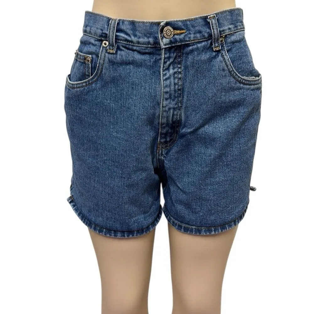 Halston Jeanswear Vintage Y2K Mom Jeans High Waist Blue Jean Shorts Womens 10 - Image 3