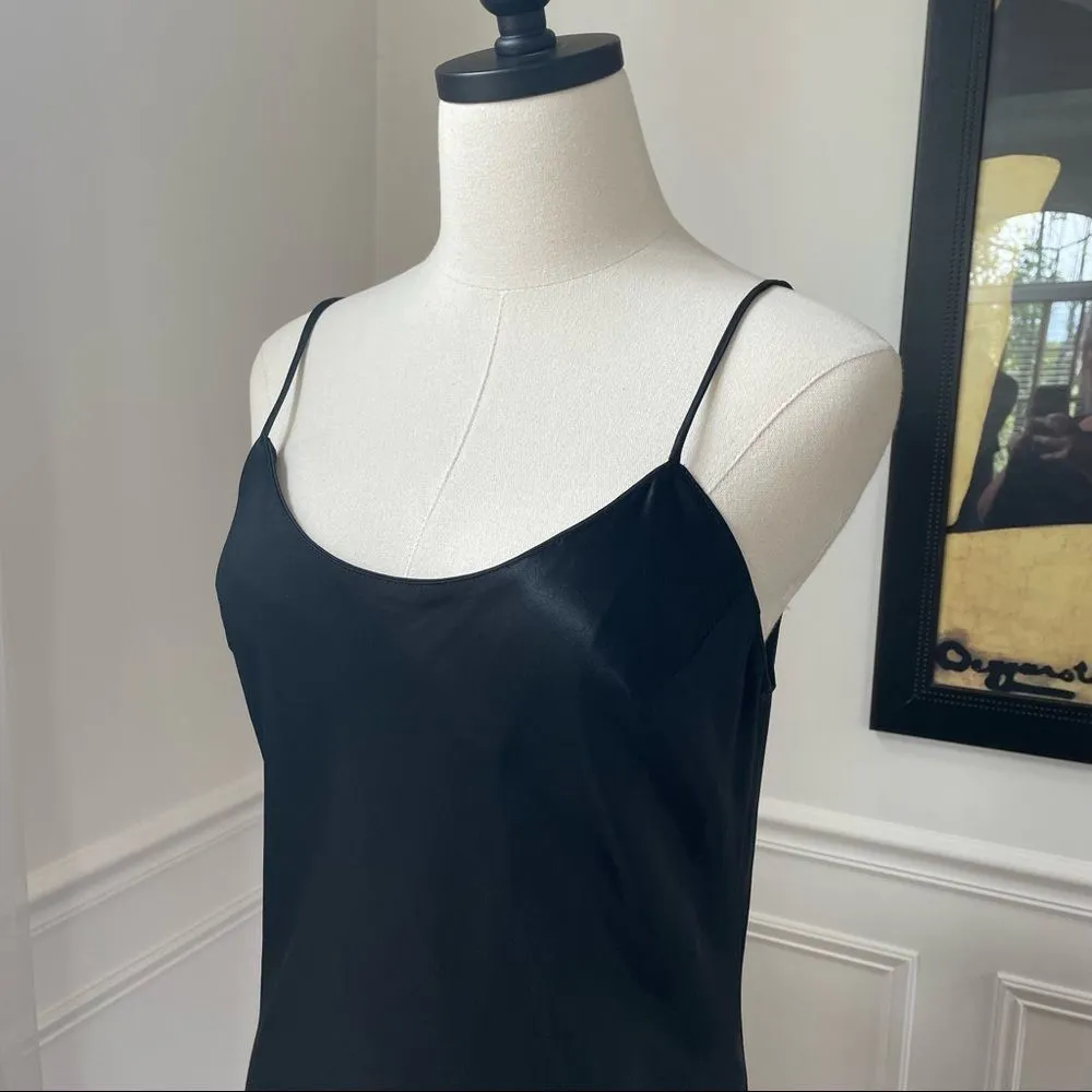 Vintage Sonya Ratay Saks Fifth Avenue Long Black Dress Lace Slip 8 M - Image 4