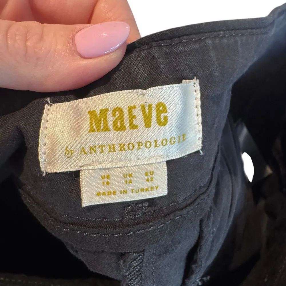 Maeve x Anthropologie - Black Wide-Leg Dress Pants Sz 10 - Image 7