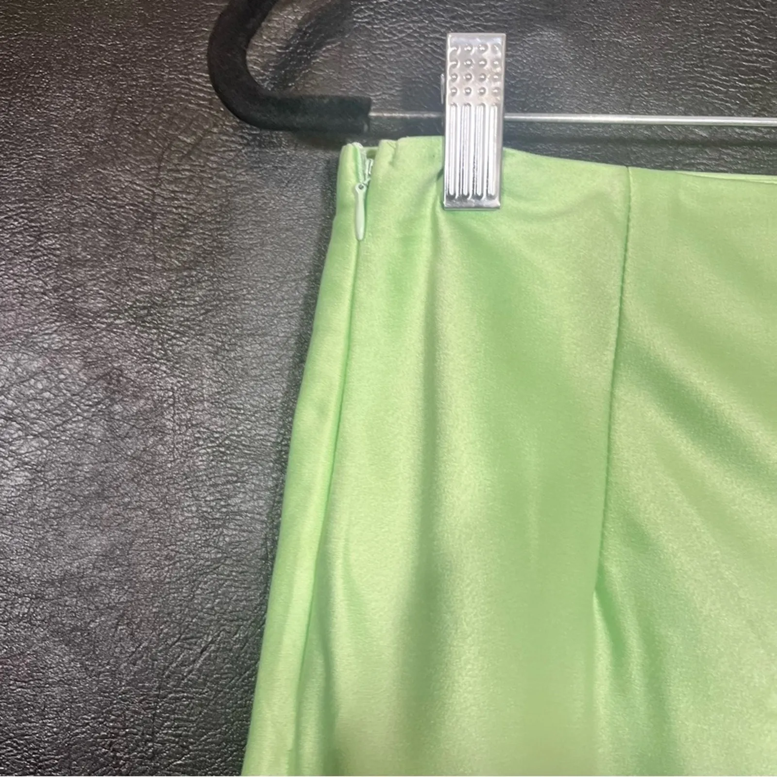 Polly‎ Lime Green Mini Skirt Size 4 - Image 5