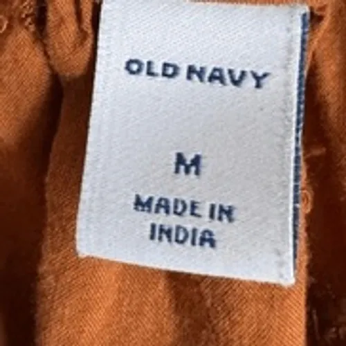 Old Navy Womens Embroidered Ruffle Square Neck‎ puff sleeve babydoll top sz M - Image 6