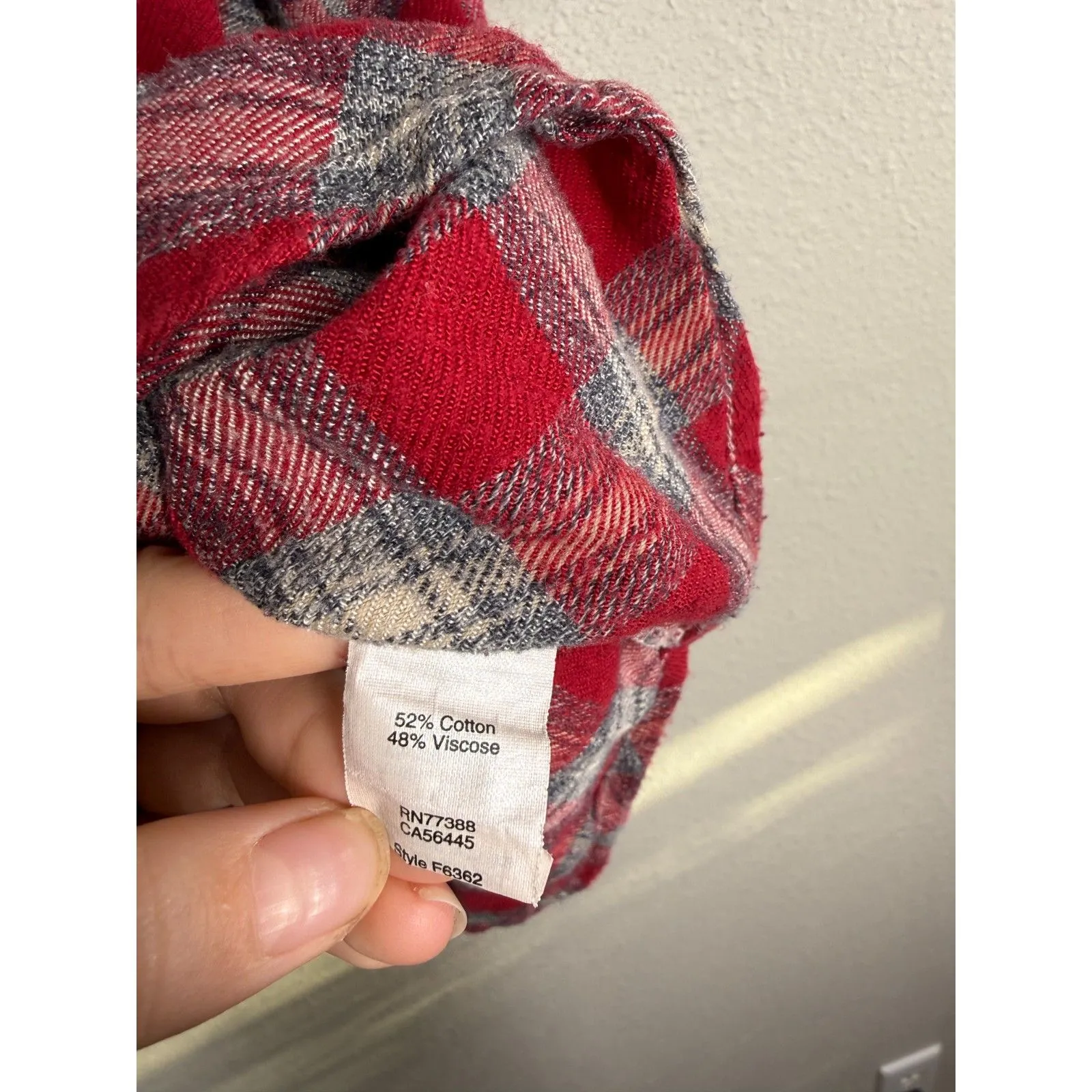 Madewell Womens Red Plaid Popover Top Sz S Picnic Feminine Rustic Cottagecore - Image 7