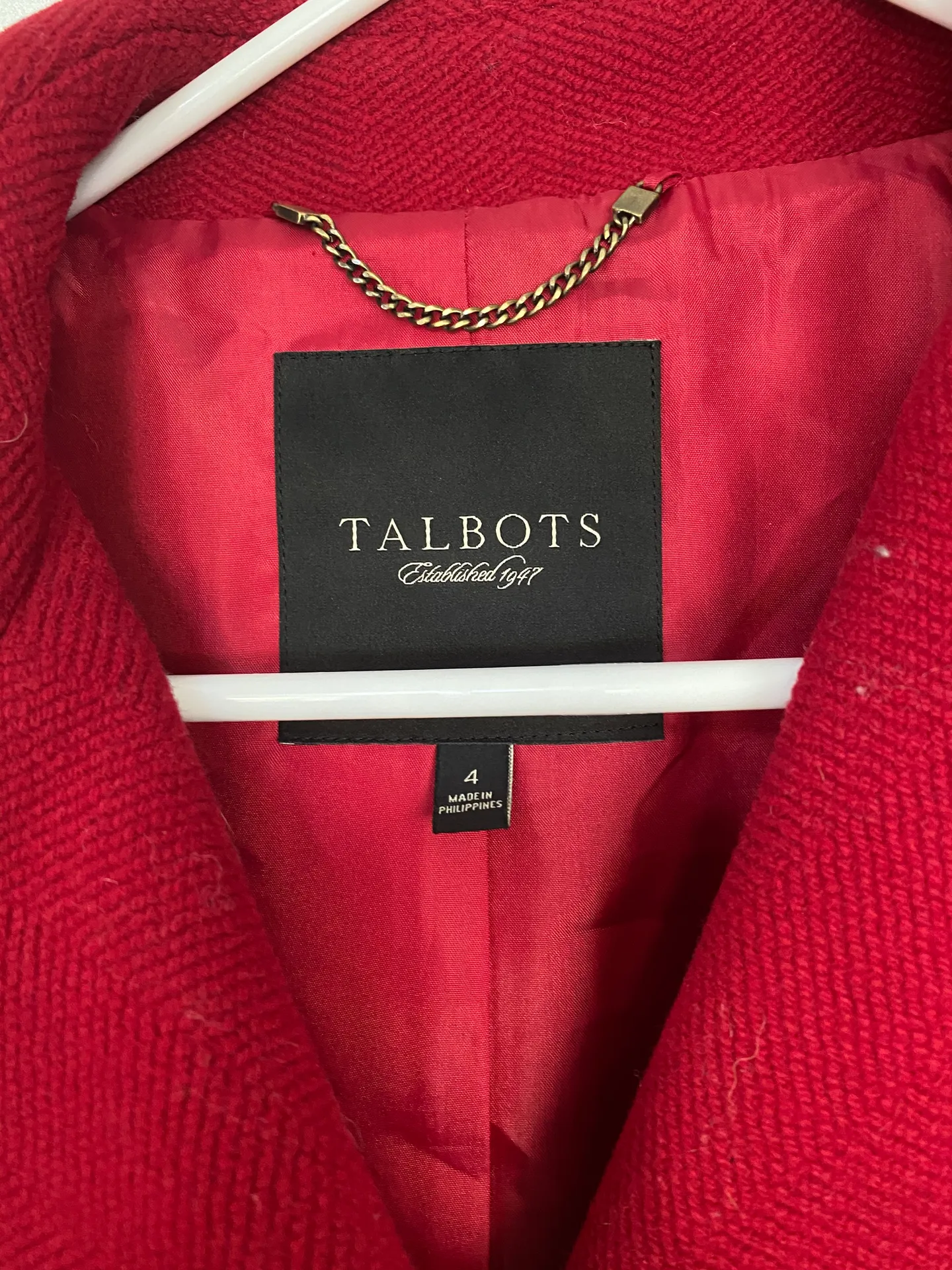 Talbots Red Winter Coat - Image 4