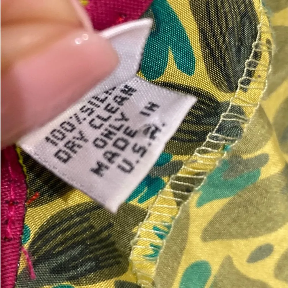 Alice & Trixie Yellow Leaf Silk Ruffle Hem Skirt Sz 6 NWOT - Image 5