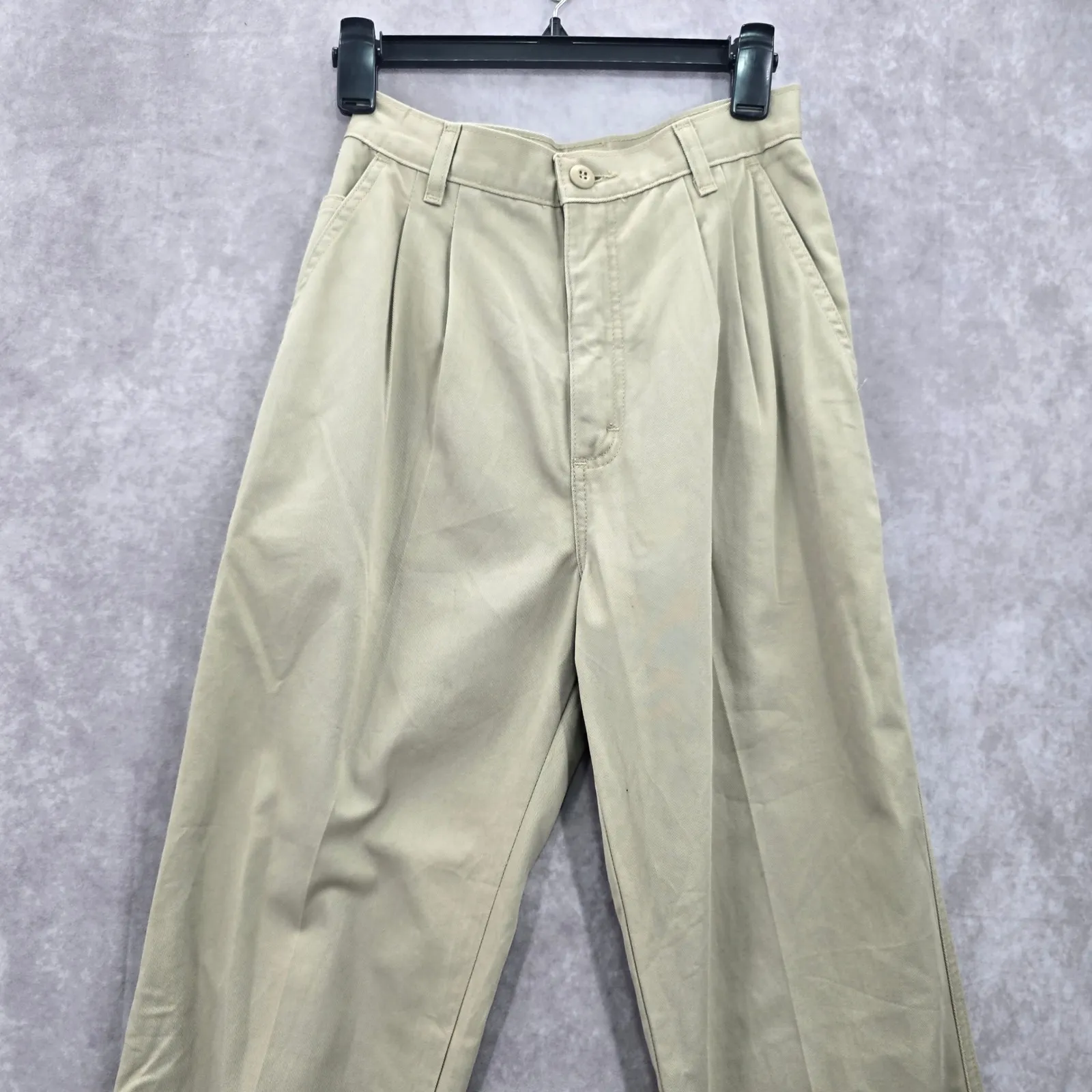 Wrangler Casual Tan Long Tapered Business Cotton Work Formal Pleat Pants 6x36 - Image 4