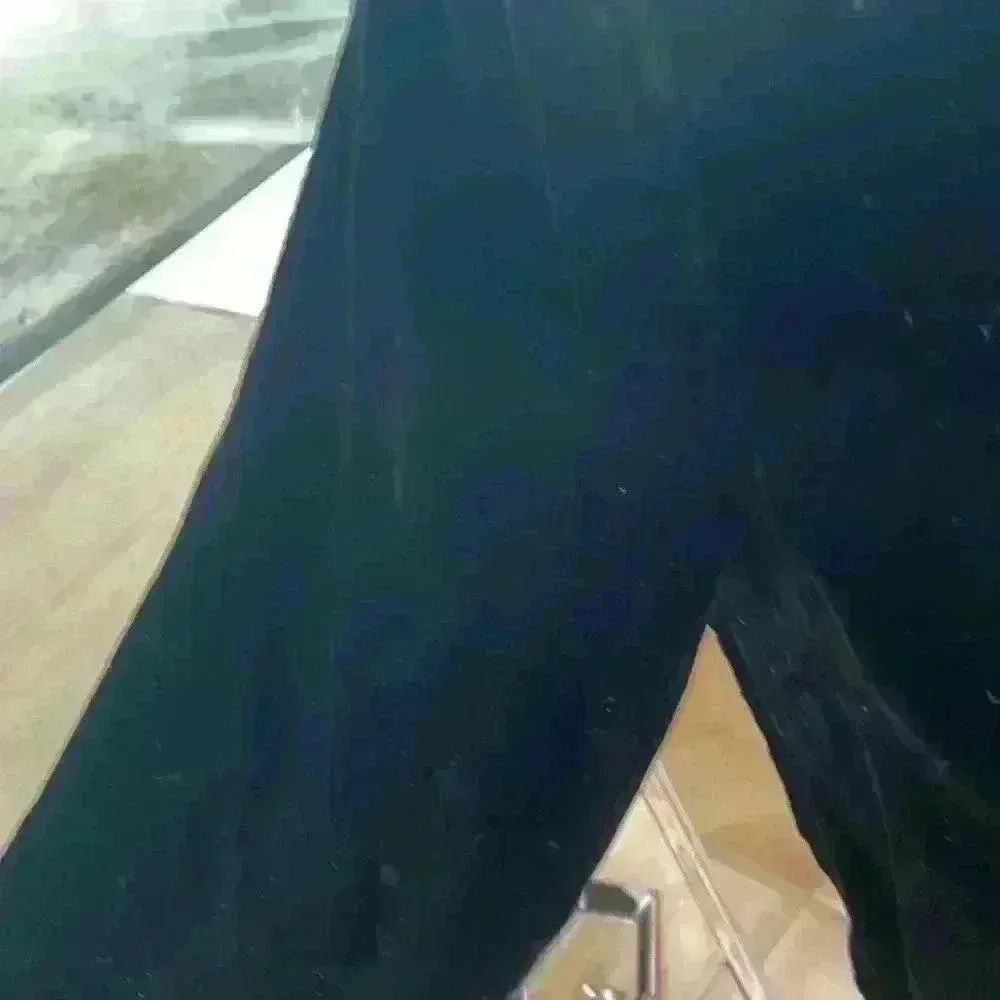 Eileen Fisher women’s velvet top, silk bottom tunic dress with side slits;size S - Image 3