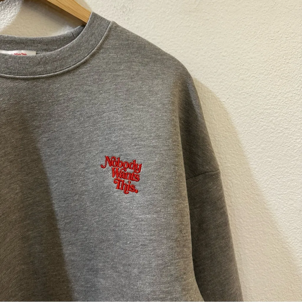 Favorite Daughter x 'Nobody Wants This' Crewneck Sweatshirt in Gray Size Small - Image 7