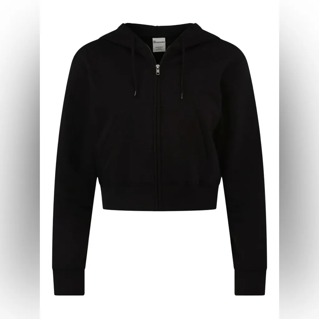 Cropped Fleece Zip Hoodie - Image 5