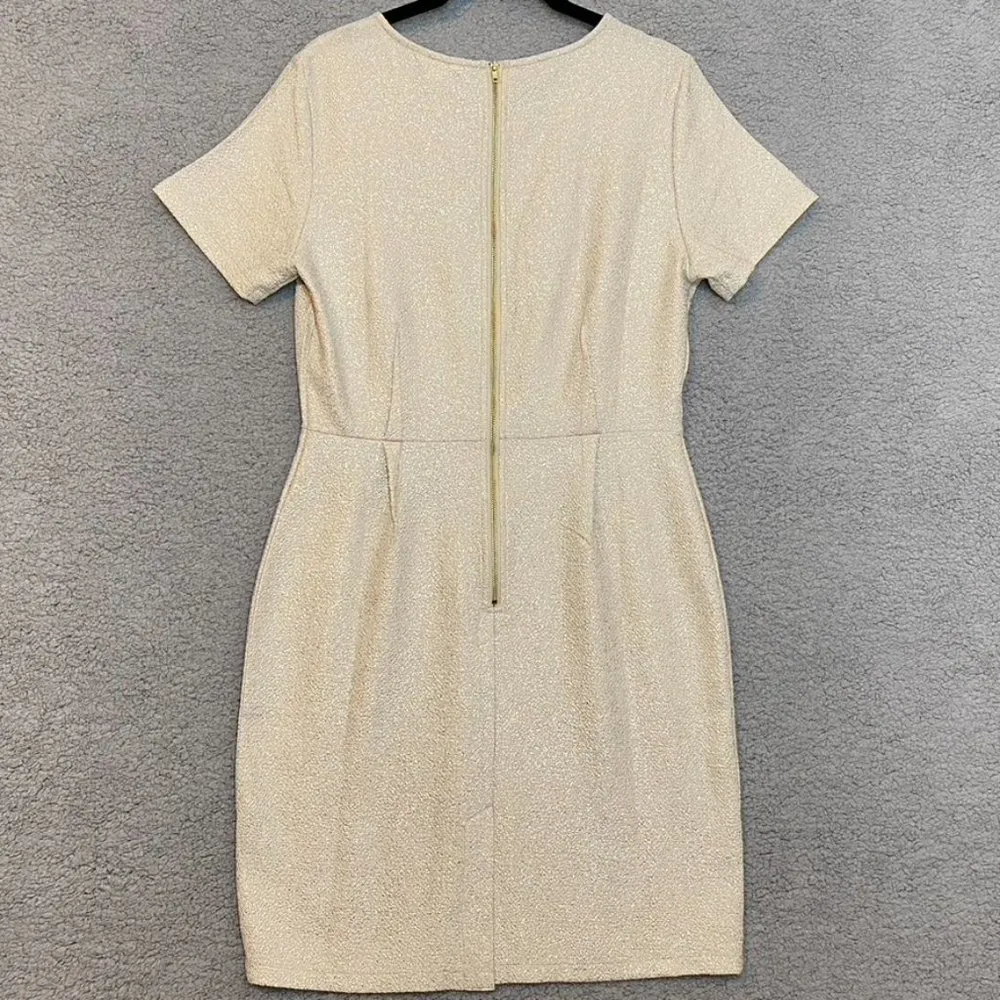 Lucky Brand Metallic Gold Sheath Dress Size Small Cocktail - Image 8