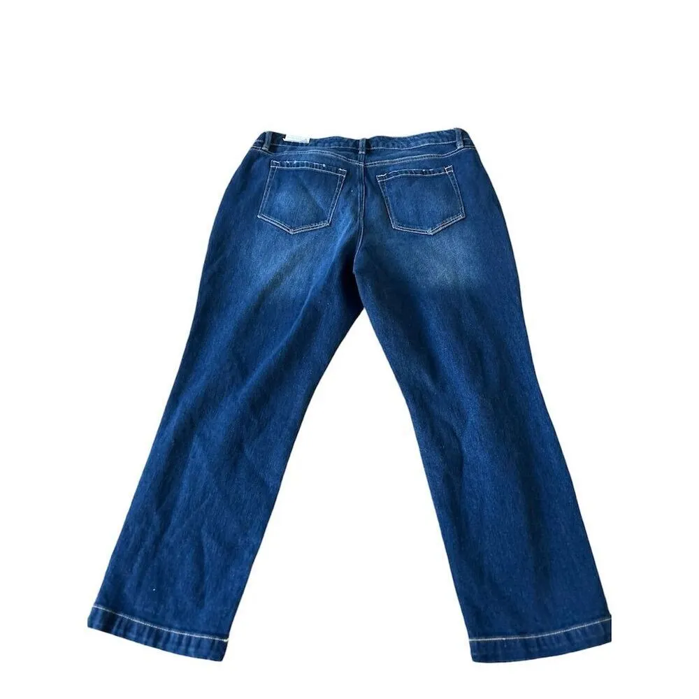 Lane Bryant Women's High Rise Jegging Jeans‎ Blue Size M Embellished - Image 7