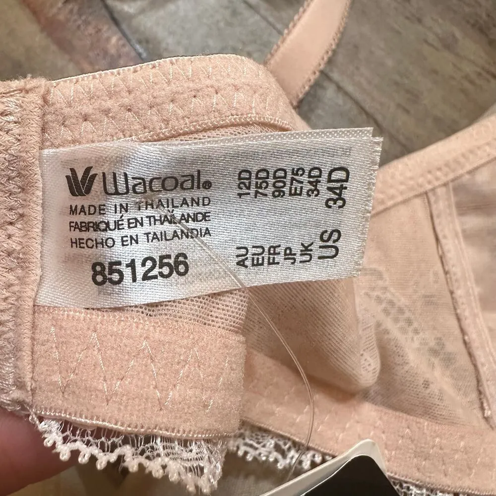 NEW Wacoal Lace Affair Underwire Bra sz 34D Lace Bra Wacoal 851258 - Image 5