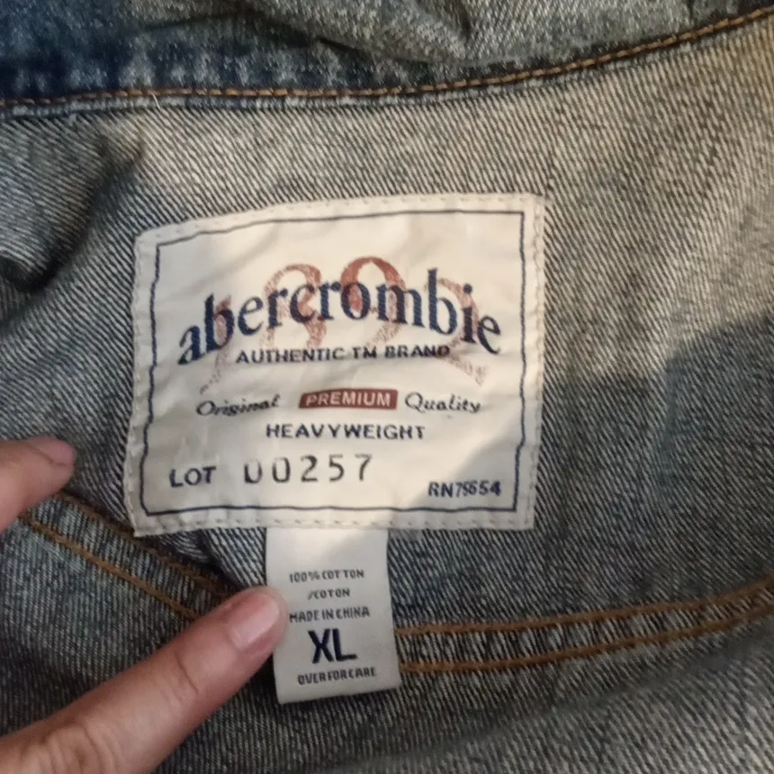Abercrombie & Fitch Light Blue Denim Jacket Vintage 1892 Trucker Womens Xl - Image 6