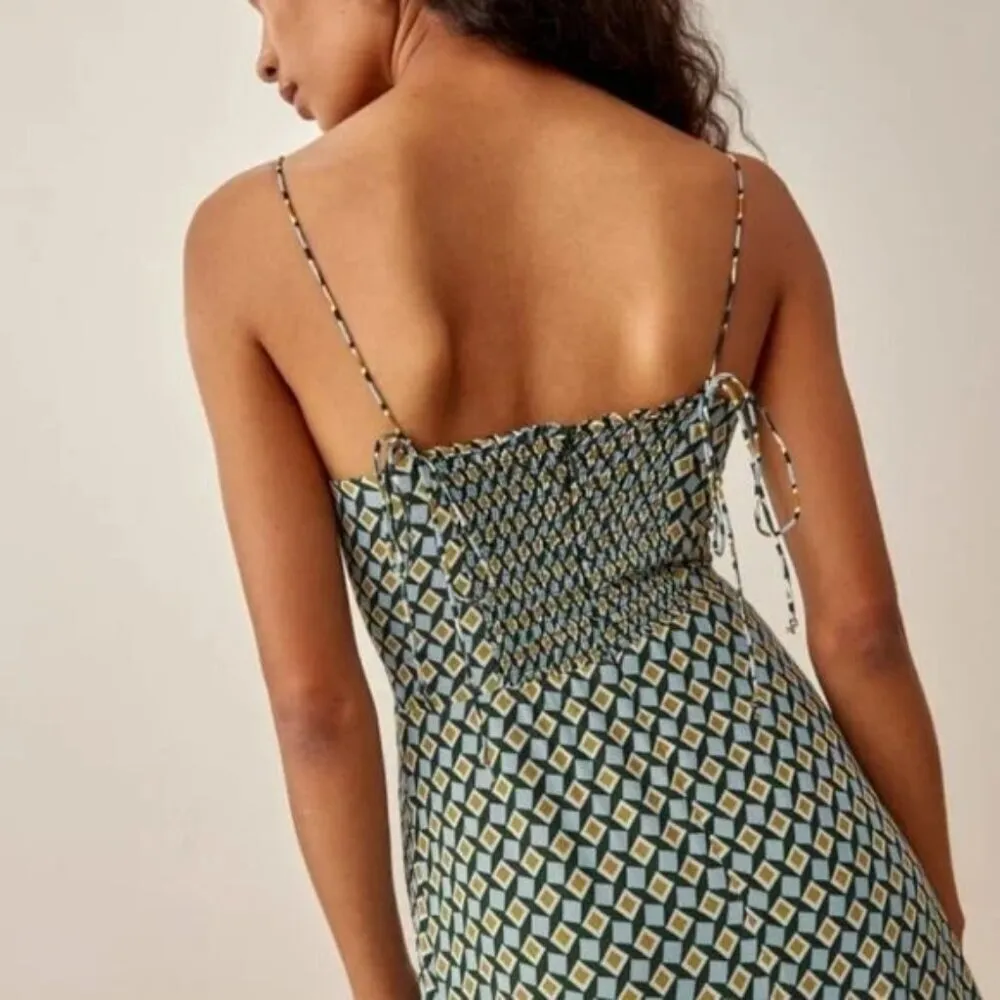 💕REFORMATION💕 Juliette Dress ~ Mosaic Multi-Color Geometric Print 4 NWOT - Image 8