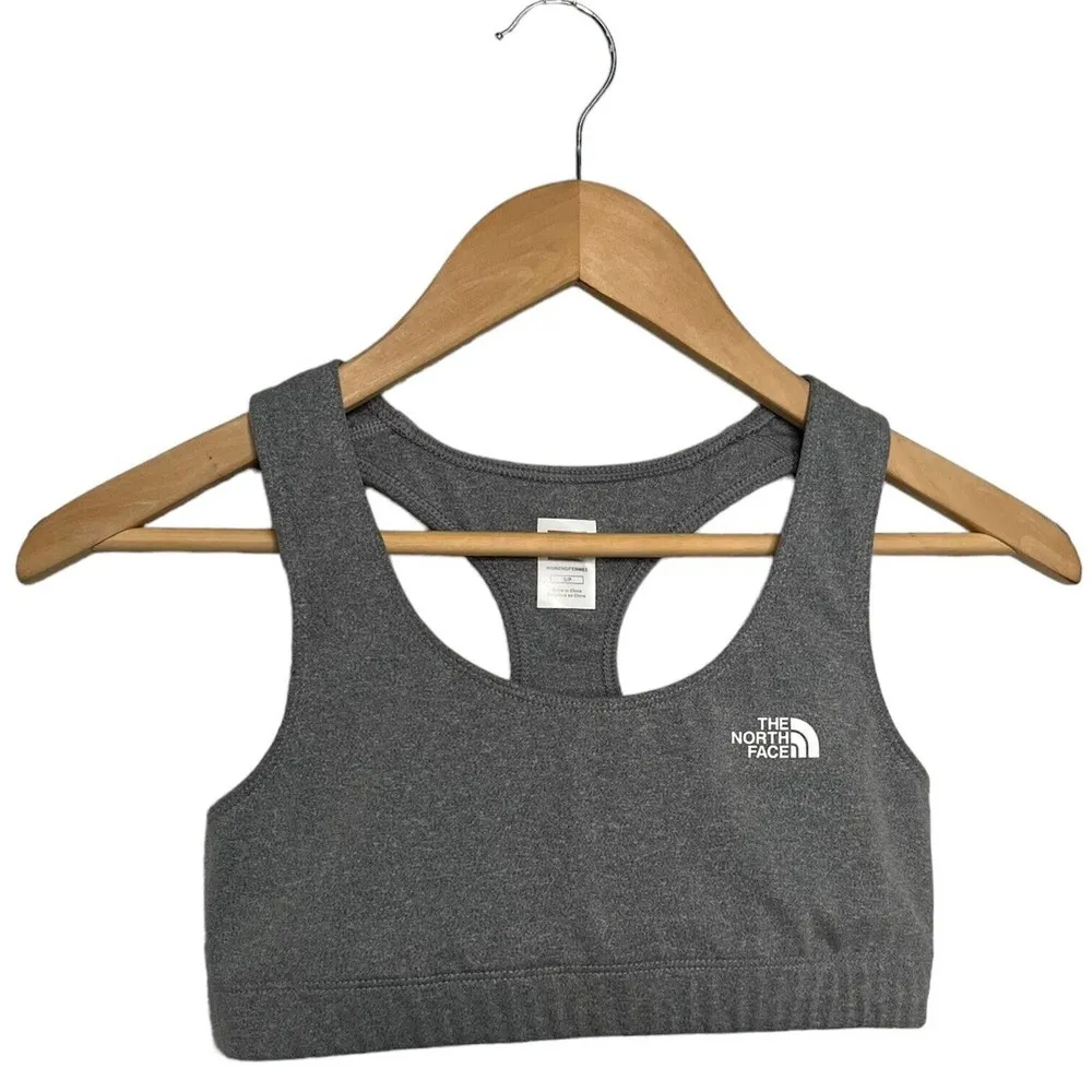 The North Face Vapor Wick Sports Bra Yoga Racerback Gray S - Image 2