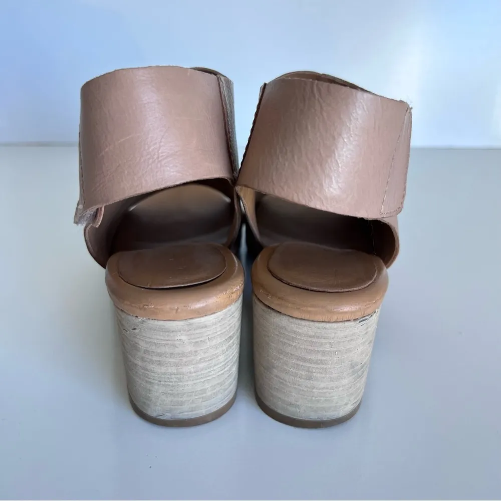 Kork-Ease Cayleigh Leather Peep Toe Wedge Sandal Heel - Image 3