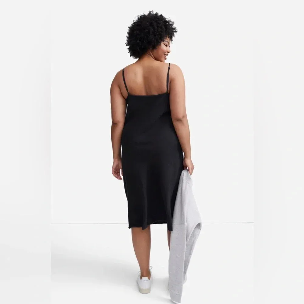 MATE the Label Linen Mini Slip Dress in Black 100% Linen - Image 11