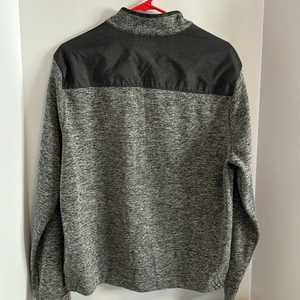 GREG NORMAN JACKET FULL ZIP 2 POCKETS SIZE MED HEATHERED GREY WITH DARKER GREY - Image 6