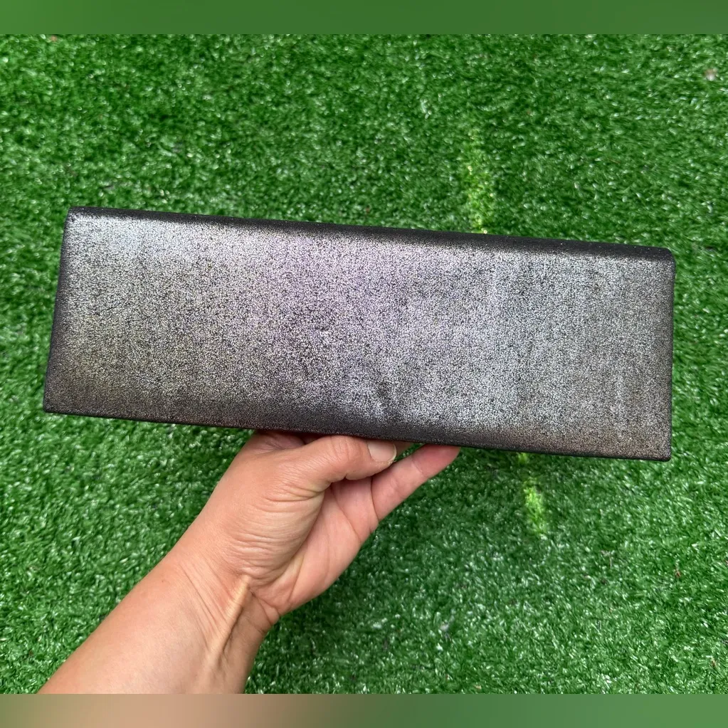 White House Black Market Elegant Black & Silver Studded Jewel Clutch Purse Bag - Image 3