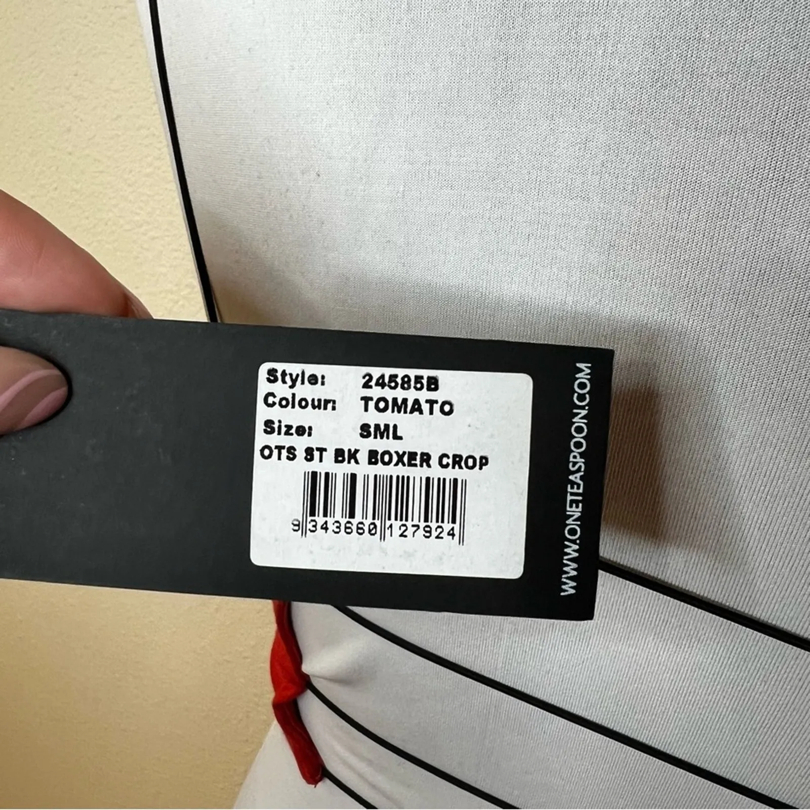 One Teaspoon Sport OTS string back boxer crop tank top in tomato red NEW SMALL - Image 7