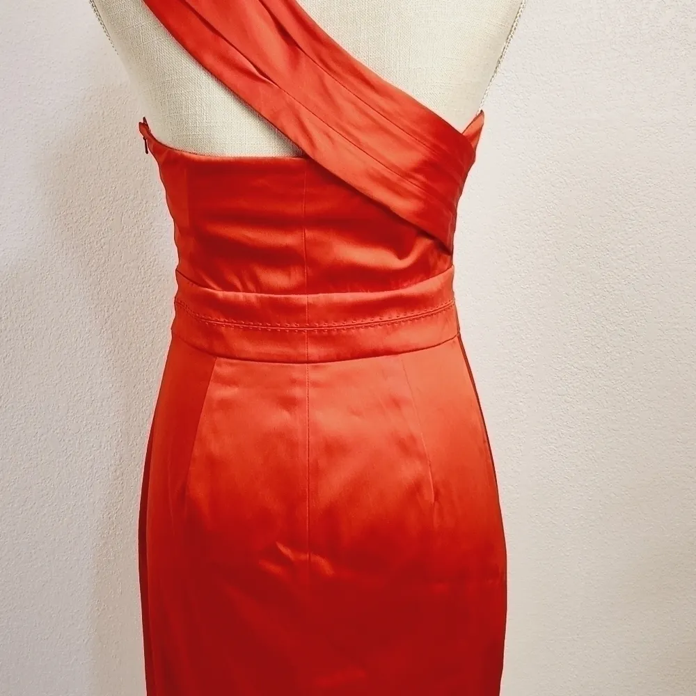 TED Baker Signature One Shoulder Strap Front Bow Pinup Dress Size: 2 - Image 7