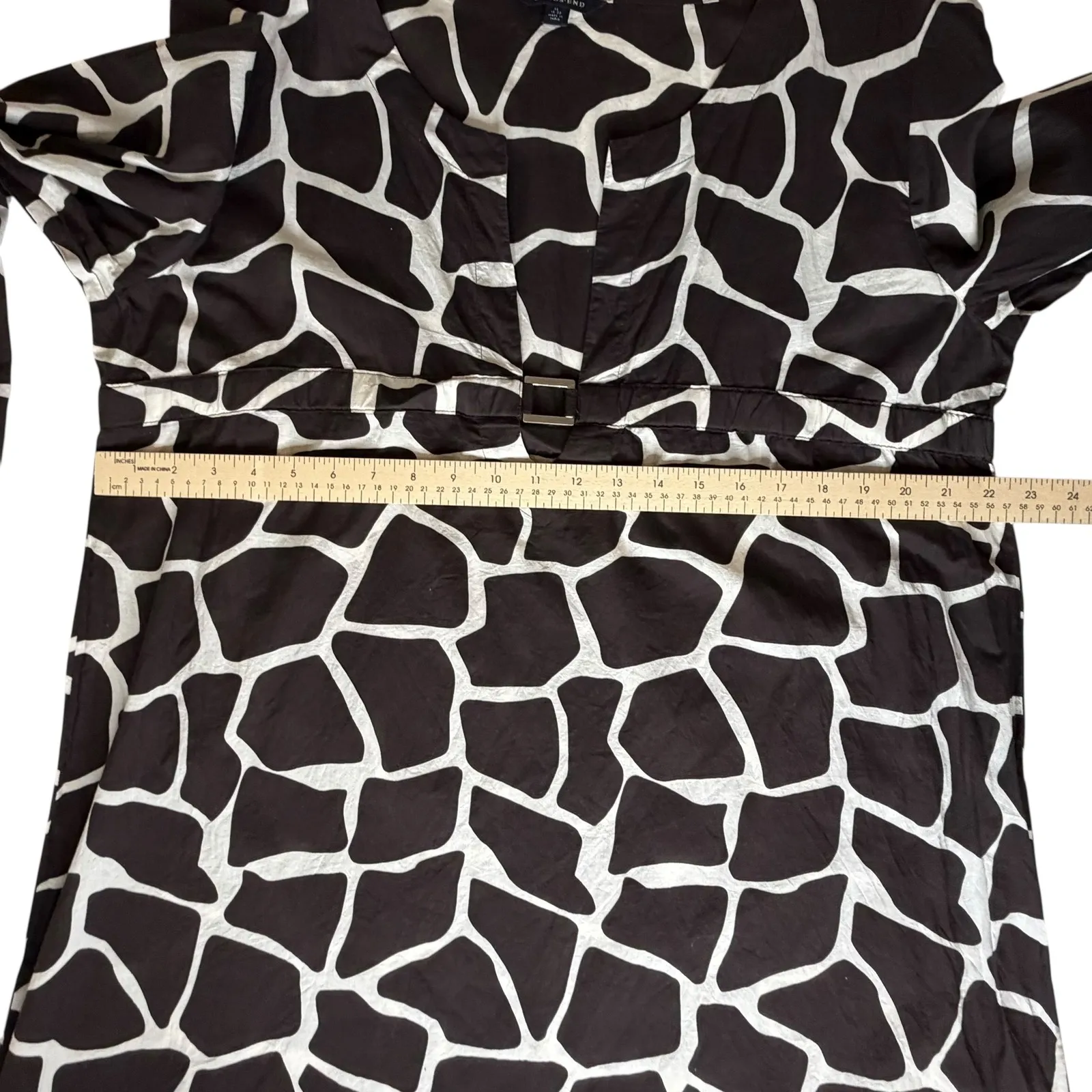 Lands End Giraffe Print Tunic Top Size XL Lightweight Cotton Resort Comfy Travel - Image 10