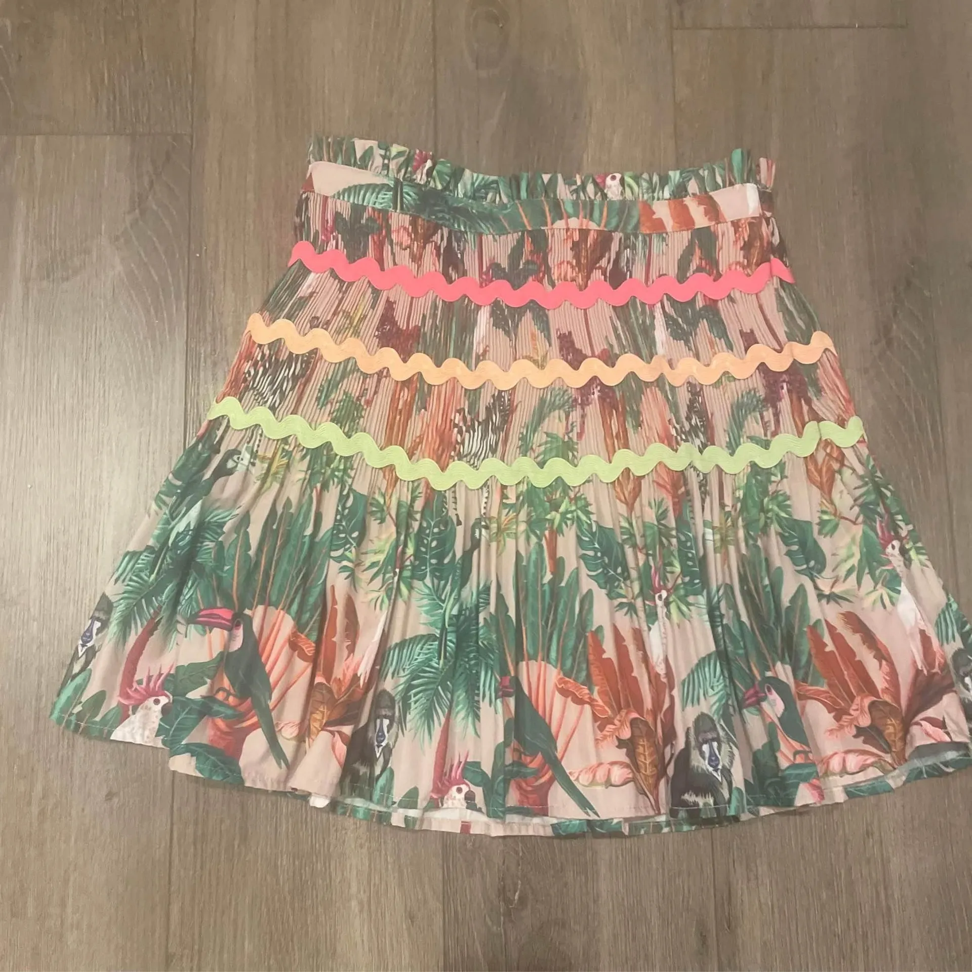 Entro Anthropologie high waisted skirt in Multi - Image 2