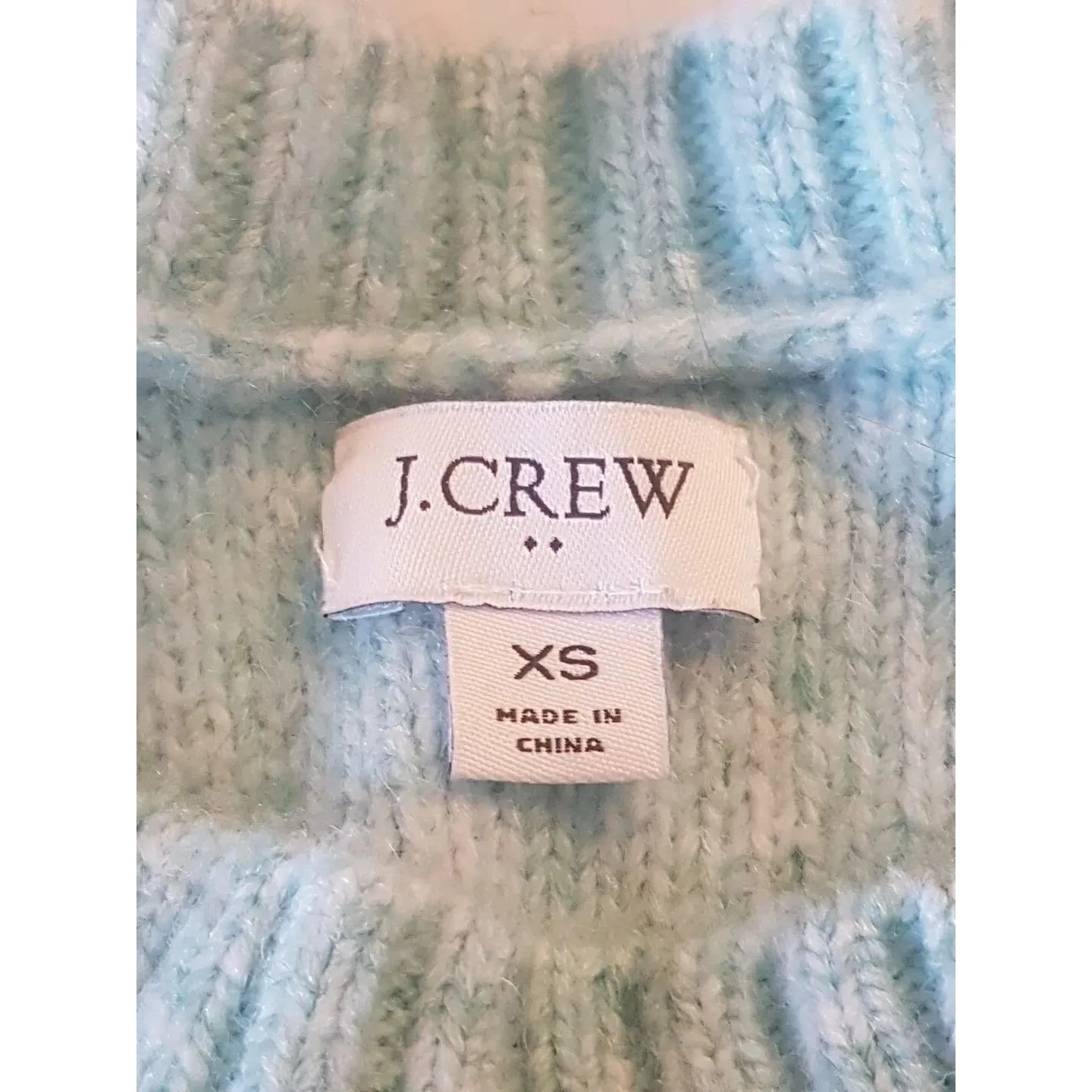 J.Crew Womens Sweater Size XS Honeycomb Balloon Sleeve Green Wool Blend Alpaca - Image 7