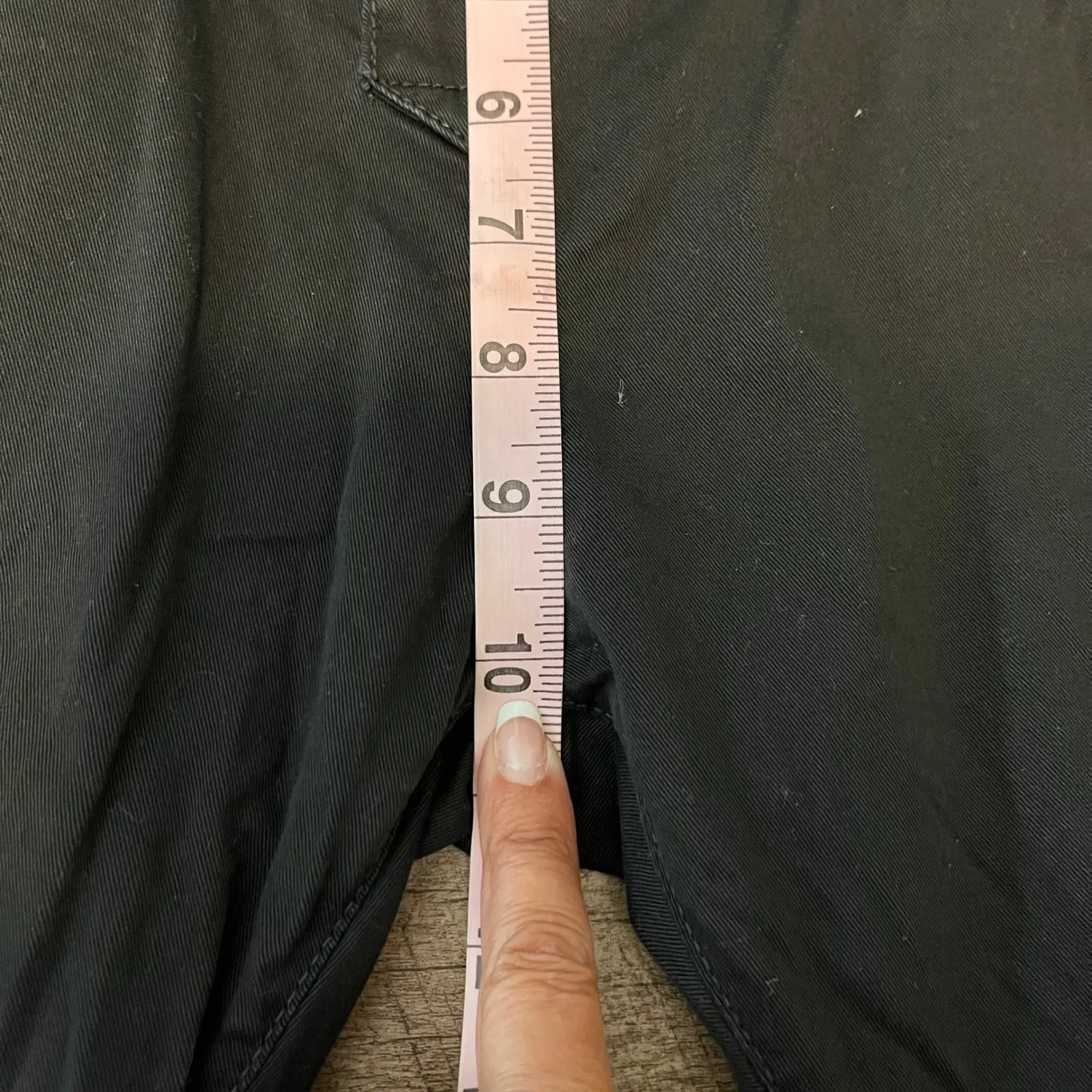 PLEASE Button Fly Casual Pants Women's Small Black Made in Italy Heart Black - Image 9