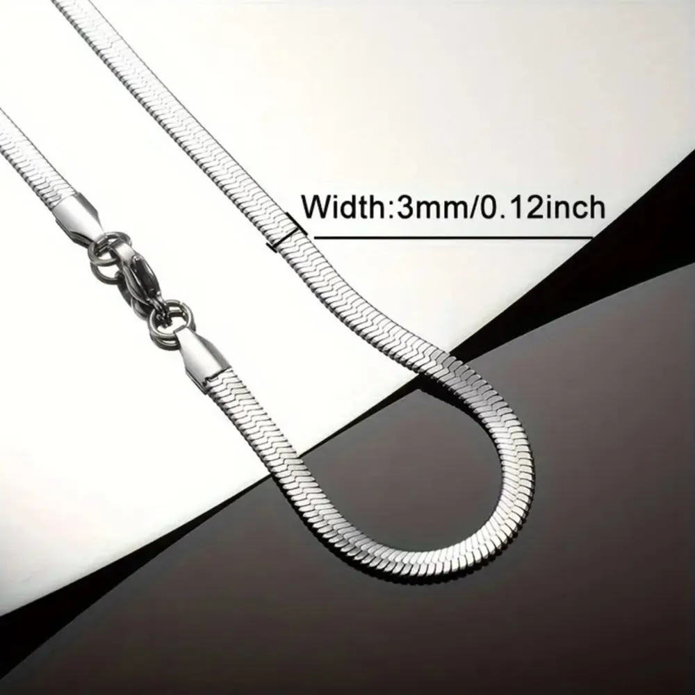 Flat Snake Bone Chain Size 21” NWT Silver - Image 7