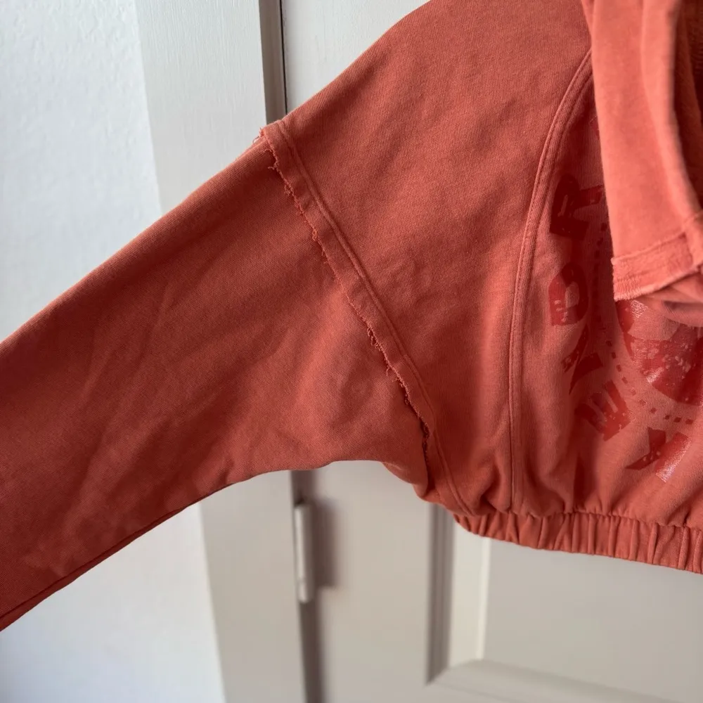 GYMSHARK x Kendra & Kathryn Burnt Orange Cropped Zip Up Hoodie Size XSmall - Image 12